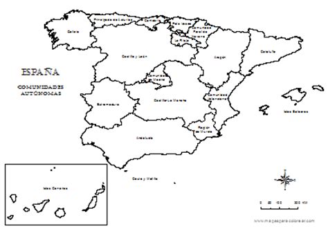 Mapas de España para colorear