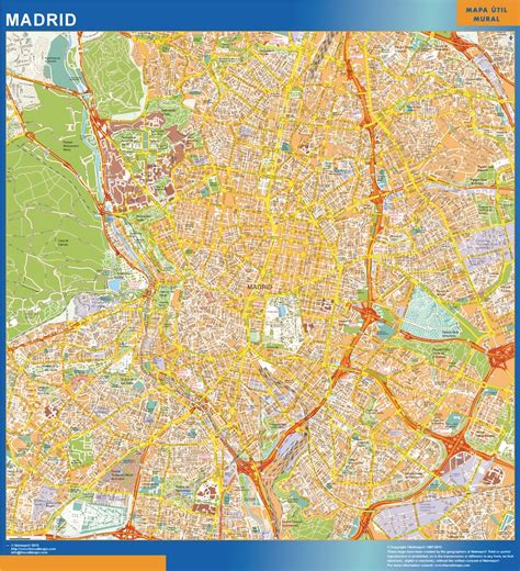 Mapas de Madrid Murales de Pared | Mapas Posters Mundo y ...