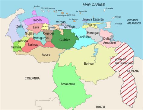 Mapas de Venezuela para Descargar e Imprimir con Regiones ...