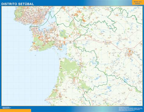 Mapas Distritos Portugal | Mapas Murales España y el Mundo ...