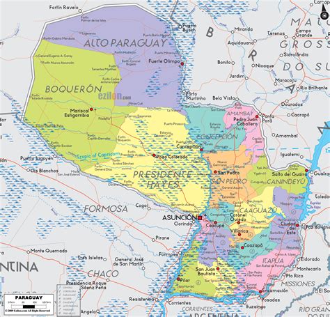 Mapas do Paraguai | MapasBlog