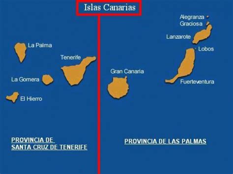Mapas politico de Canarias