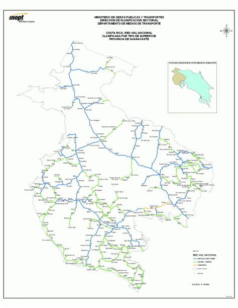 Mapas politico de Guanacaste