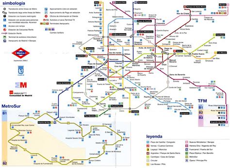 Mappa della Metropolitana di Madrid