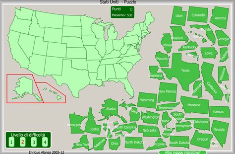 Mappa interattiva degli Stati Uniti Stati degli Stati ...