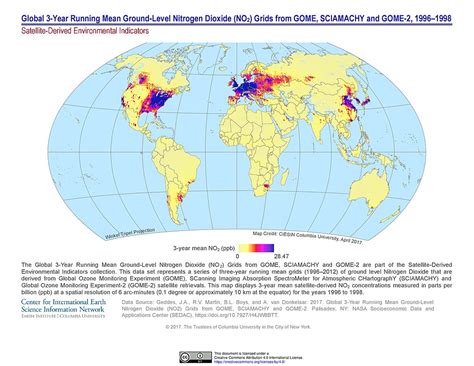 Maps » Global 3 Year Running Mean Ground Level NO2 Grids ...