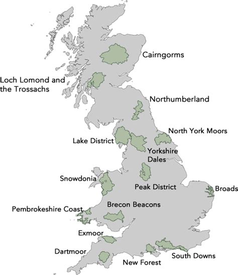 Maps: National Parks UK