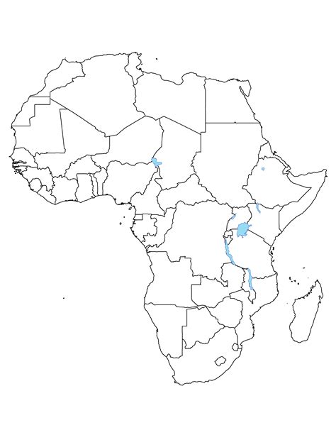 Maps of Africa Political Outline Map   mapa.owje.com