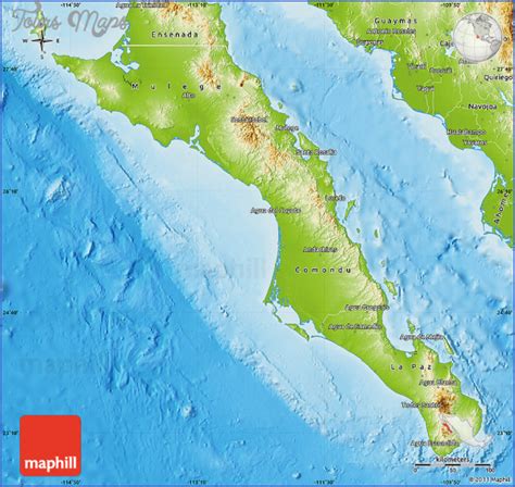 Maps of Baja California Mexico   ToursMaps.com