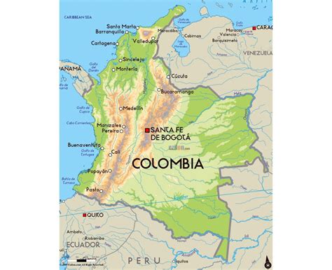 Maps of Colombia | Collection of maps of Colombia | South ...