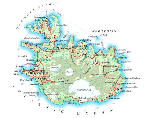 Maps of Iceland | Detailed map of Iceland in English ...