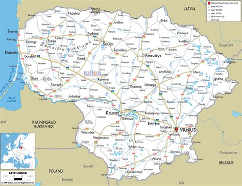 Maps of Lithuania | Detailed map of Lithuania in English ...