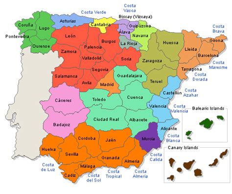 Maps Of Spain, Spanish Cities, Spanish Provinces, Spanish ...