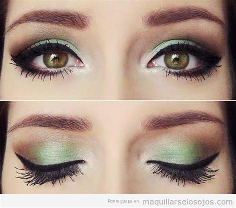 Maquillaje de ojos en verde y negro | Maquillarse los ojos ...