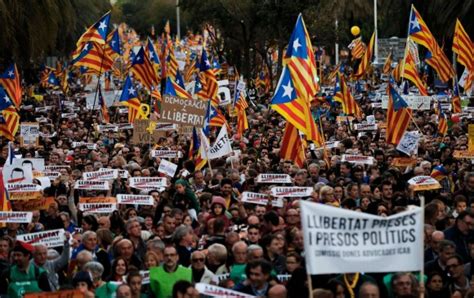 Marcha en Barcelona a favor de la independencia catalana