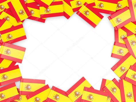 Marco con la bandera de España — Foto de stock ...