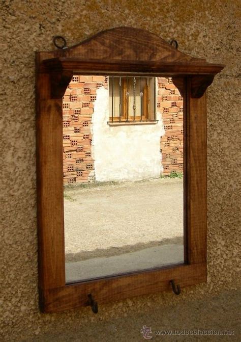 marco de espejo de madera con repisa, rustico,   Comprar ...