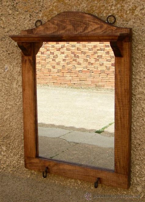 marco de espejo de madera con repisa, rustico,   Comprar ...