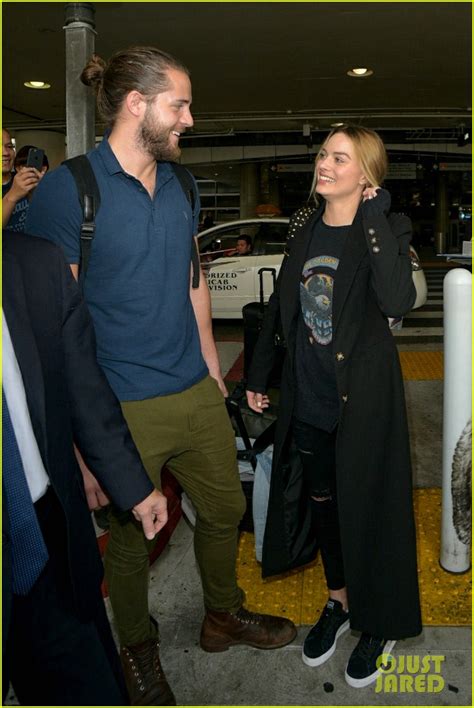 Margot Robbie & Boyfriend Tom Ackerley Arrive at LAX ...