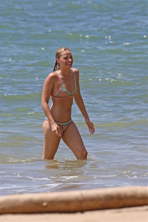 MARGOT ROBBIE in Bikini at a Beach in Hawaii 07/14/2016 ...