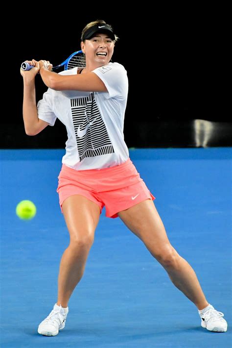 Maria Sharapova – Practice at the 2018 Australian Open in ...
