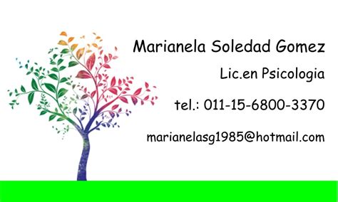 Marianela Soledad Gomez   Dirección y teléfono de ...