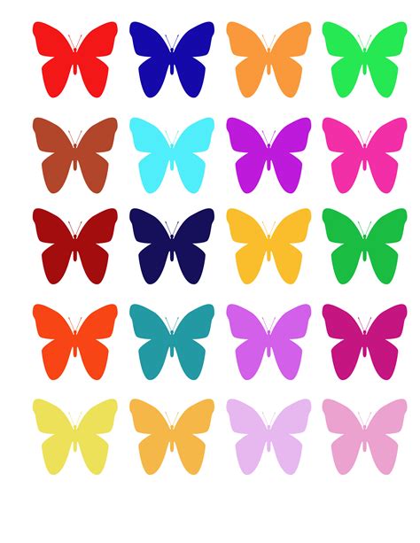 Mariposas de colores para imprimir   Imagui