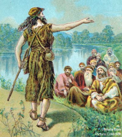 Mark 1 Bible Pictures: John the Baptist preaching