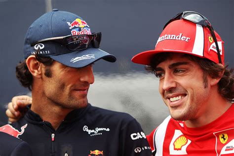 Mark Webber and Fernando Alonso relax on race morning ...