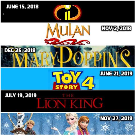Mark your calendars! Disney has revealed its movie release ...