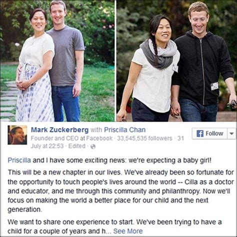 Mark Zuckerberg is a Father to be