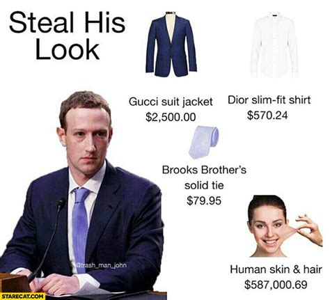 Mark Zuckerberg steal his look: human skin and hair ...