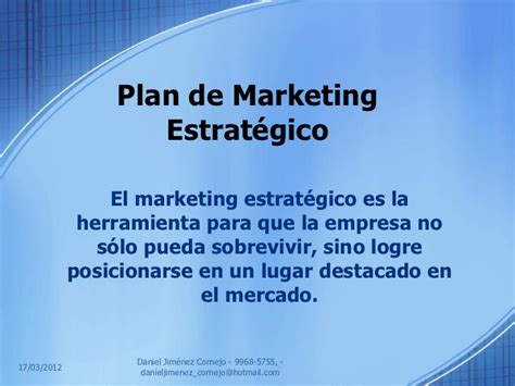 Marketing estrategico seminario