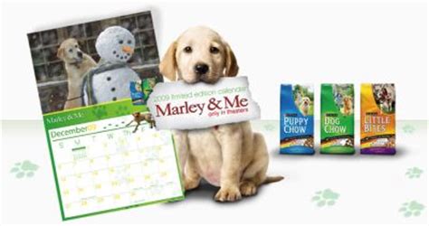 Marley & Me  Calendar on Specially Marked Bags of Purina ...