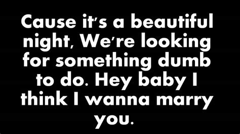 Marry You Bruno Mars Lyrics | www.imgkid.com   The Image ...