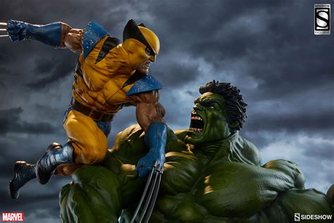 Marvel Hulk and Wolverine Maquette by Sideshow ...