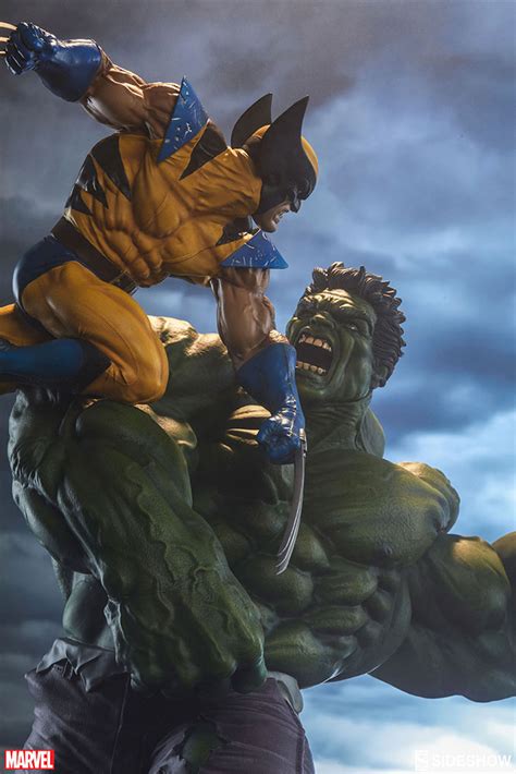Marvel Hulk and Wolverine Maquette by Sideshow ...