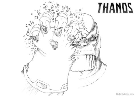 Marvel Thanos Coloring Pages Sketch Coloring Page