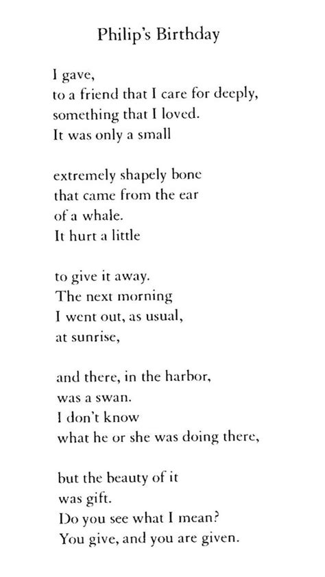 Mary oliver, You are and Birthdays on Pinterest