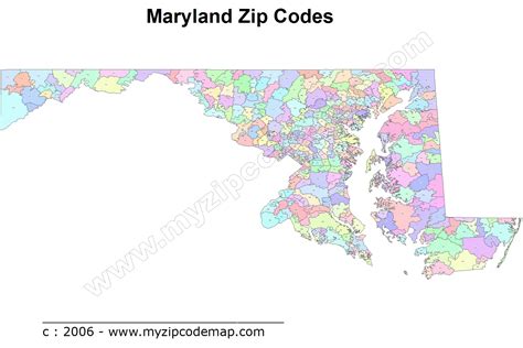 Maryland Zip Code Maps   Free Maryland Zip Code Maps