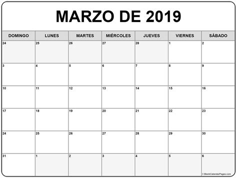 marzo de 2019 calendario gratis | Calendario de