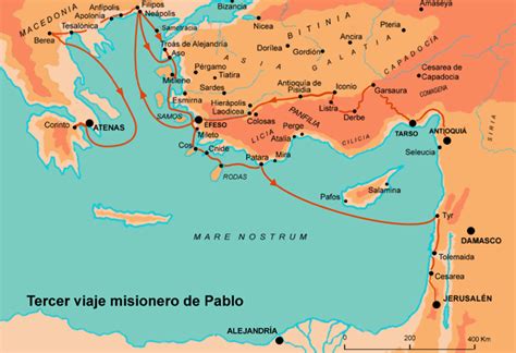 Más BIBLIA: Viajes del Apóstol Pablo    Mapas