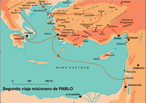 Más BIBLIA: Viajes del Apóstol Pablo    Mapas
