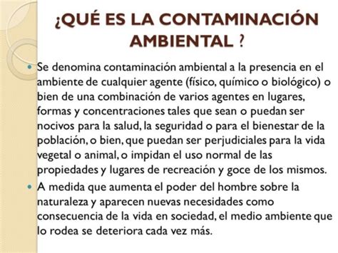 Más información sobre la Contaminación Ambiental | Información