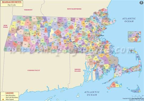 Massachusetts Zip Codes   Map, List, Counties, and Cities