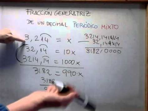 MATEMÁTICAS 3º E.S.O: Cómo calcular la fracción generatriz ...