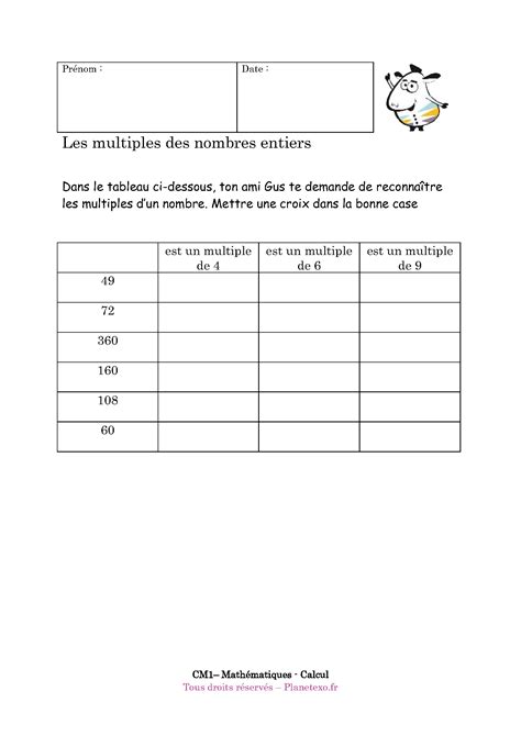 Math » Mathématiques Cm1   Ateliers Pour Les Enfants De ...