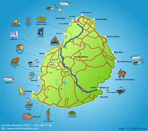Mauritius Touristic Map