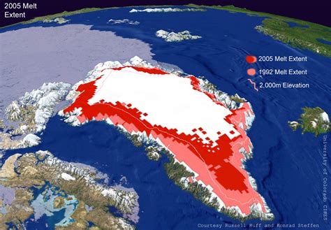 Maximum Melt Extent on Greenland Ice Sheet, 2005