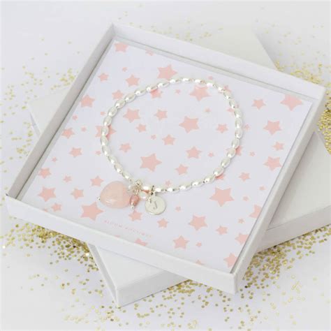 maya flower girl gift card silver bracelet by bloom ...